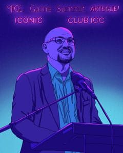 Portrait de Laurent Michaud par l'artiste Danasqua
